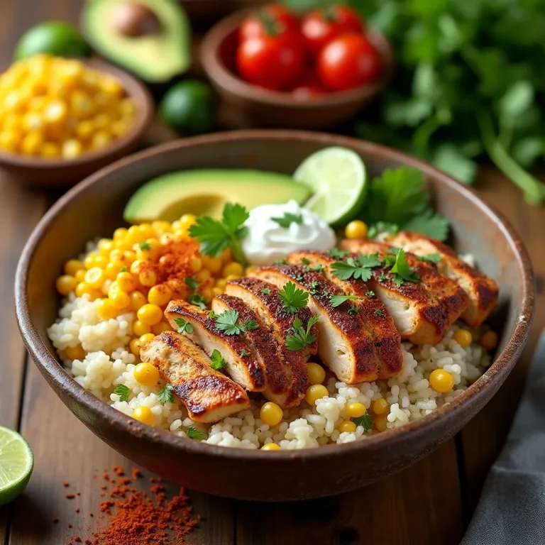 Street Corn Chicken Rice Bowl Recipe